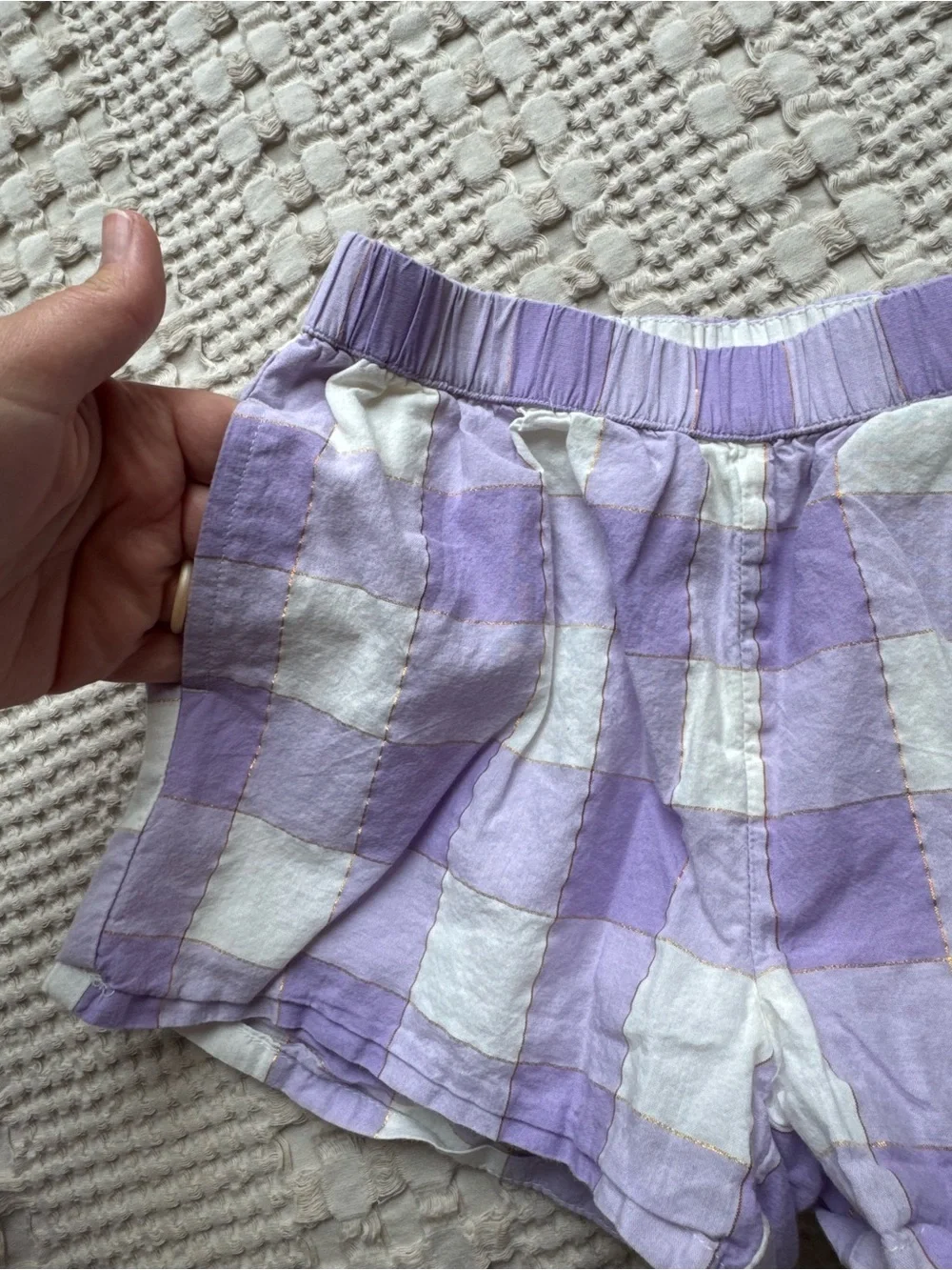 GAP Lavender and White Checkered Matching Set